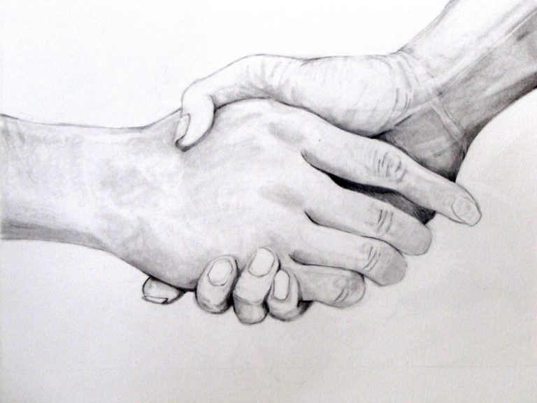 handshake drawing